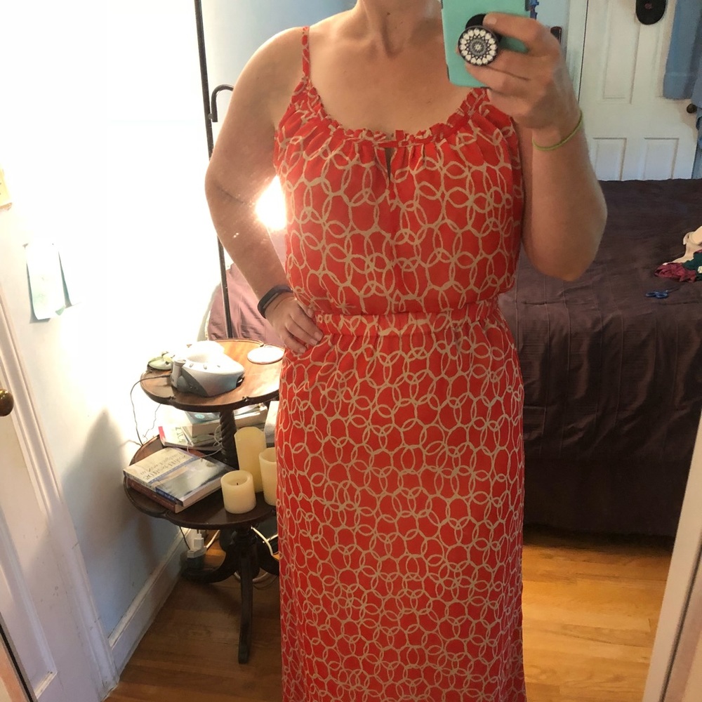 Banana Republic Orange Maxi Dress- Sz 8
